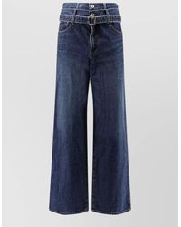 Sacai - Denim Jeans Wide Leg Five Pocket Design - Lyst