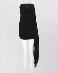Alexander Wang - Strapless Draped Dress Asymmetric Hem Ruching - Lyst