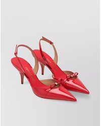 Ferragamo - Flame Slingback Pumps With Bow Detail - Lyst