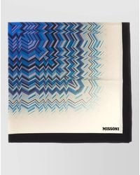 Missoni - Square Silk Foulard Chevron Pattern Scarf - Lyst