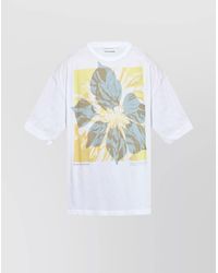 Dries Van Noten - Cotton Crew Neck Drop Shoulder Short Sleeve T-Shirt - Lyst