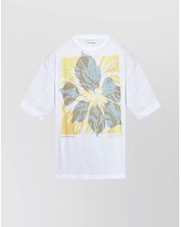 Dries Van Noten - Cotton Crew Neck Drop Shoulder Short Sleeve T-Shirt - Lyst