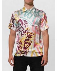 Dolce & Gabbana - Graffiti-Print Silk Shirt - Lyst