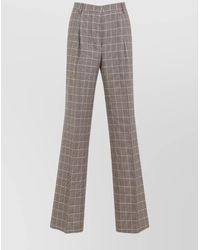 Dries Van Noten - Cotton Checked Mid-Rise Wide-Leg Trousers - Lyst