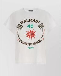 Balmain - Club 45 Graphic Crew Neck T Shirt - Lyst