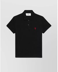 Ami Paris - Heart Friend Cotton Polo Shirt - Lyst
