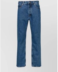 Palm Angels - Denim Monogram Straight-Leg Jeans - Lyst