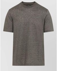 ZEGNA - Oasi Linen Crew Neck Short Sleeve T-Shirt - Lyst