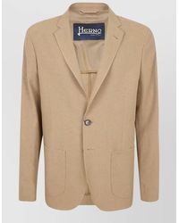 Herno - Single Breasted Jacket Long Sleeves Notch Lapel - Lyst