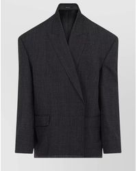 Balenciaga - Wool Tailored Jacket Structured Shoulders - Lyst
