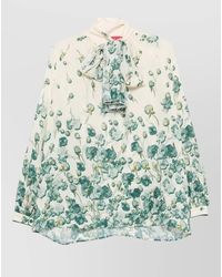 F.R.S For Restless Sleepers - Silk-Blend Floral-Print Blouse - Lyst