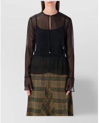 Our Legacy - Crinkled Sheer Waist Blouse - Lyst