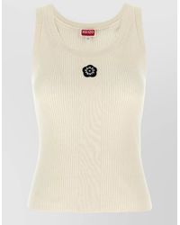 KENZO - Boke Flower Knit Top Ribbed Sleeveless - Lyst