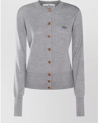 Vivienne Westwood - Bea Crew Neck Ribbed Knit Cardigan - Lyst