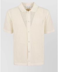 Maison Kitsuné - Short Sleeve Mesh Knit Cardigan - Lyst