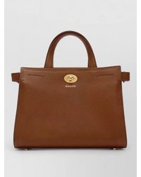 Burberry - Small Check Tote Shoulder Bag Leather - Lyst