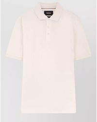 BOSS - Ribbed Collar Regular-Fit Polo Shirt - Lyst