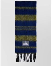 Vivienne Westwood - Striped Alpaca Blend Scarf Fringed Ends - Lyst