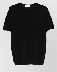 Roberto Collina - Cotton Blend Rib Knit Crew T Shirt - Lyst