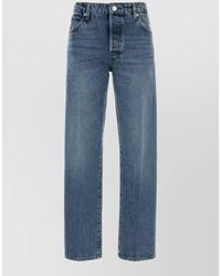 FRAME - Denim Straight Leg Five Pocket Belt Loop Jeans - Lyst