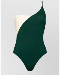 Eres - Two-Tone One-Shoulder Swimsuit - Lyst
