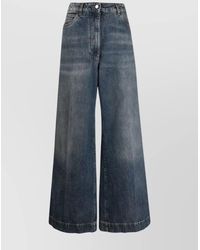 Etro - Cotton High-Rise Flared Wide-Leg Jeans - Lyst