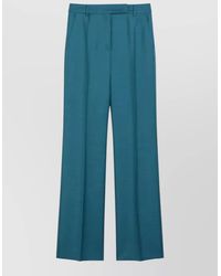 Max Mara - Wide Leg Trousers Belt Loops Back Pockets - Lyst