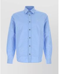 Prada - Shirt Poplin Button-Down Collar Long Sleeves - Lyst