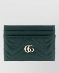 Gucci - Gg Marmont Card Holder Chevron Pattern - Lyst