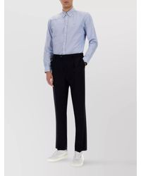 BOSS - Tailored Cotton Shirt With Button-Down Collar - Lyst