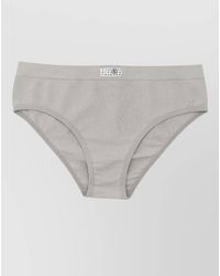 MM6 by Maison Margiela - Midrise Ribbed Cotton Brief Everyday Wear - Lyst