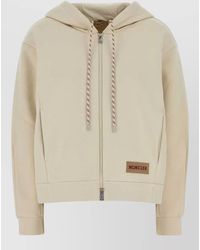 Moncler - Cotton Blend Oversized Hooded Sweatshirt Pockets - Lyst