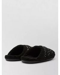 Moon Boot - Faux Shearling Flat Sole Round Toe Slippers - Lyst