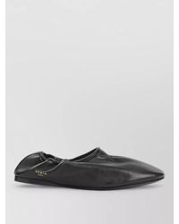 Alaïa - Lambskin Round Toe Leather Slippers - Lyst