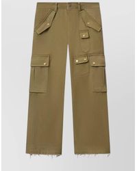 Isabel Marant - Cotton Straight-Leg Cropped Cargo Trousers - Lyst