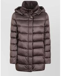 Moorer - Silk Blend Longline Quilted Hooded Puffer Jacket - Lyst