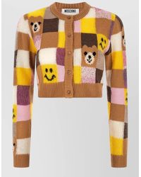 Moschino - Cashmere-Blend Embroidered Cardigan - Lyst