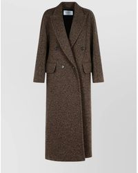 Max Mara - 'Arco 1234' Chocolate Virgin Wool Coat - Lyst