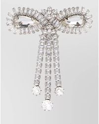 Alessandra Rich - Bow Metal Pin Rhinestone Statement Piece - Lyst