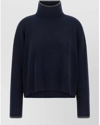 Pinko - Cashmere Wool Ribbed Turtleneck Sweater - Lyst