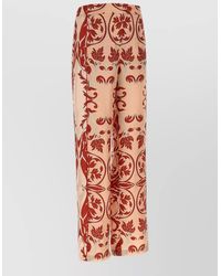 F.R.S For Restless Sleepers - Silk Printed Straight-Leg Trousers - Lyst