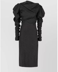 Vivienne Westwood - Asymmetric Neckline Long Dress With Side Slit - Lyst