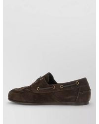 Sebago - Suede Moc Toe Loafers Eyelet Detail - Lyst