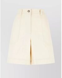 Moncler - Stretch Cotton Bermuda Shorts - Lyst