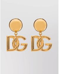 Dolce & Gabbana - Brass Logo Clip-On Earrings - Lyst