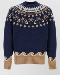 Alanui - Embroidered Virgin Wool Sweater - Lyst