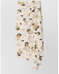 Isabel Marant - Faniry Asymmetric Wrap Midi Dress Tie Waist - Lyst