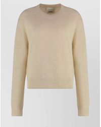 Isabel Marant - Cashmere Silk Alpaca Wool Ribbed Long-Sleeve Crew-Neck Sweater - Lyst