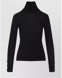 Moncler - Ribbed Wool Cashmere Turtle Neck Sweater - Lyst