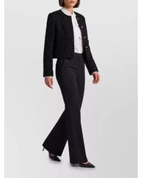 Celine - Virgin Wool Cropped Regular-Fit Crew-Neck Tailored Jacket - Lyst